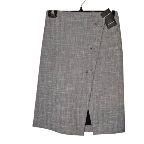 NWT Club Monaco Clert Jute Grey Pencil Skirt Size 0 - Picture 3 of 11